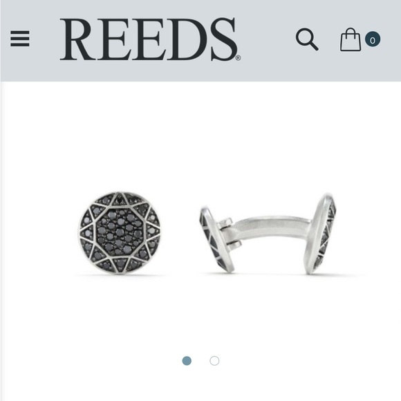 David Yurman Pavé Cufflinks with Black Diamonds sterling silver - Picture 7 of 8